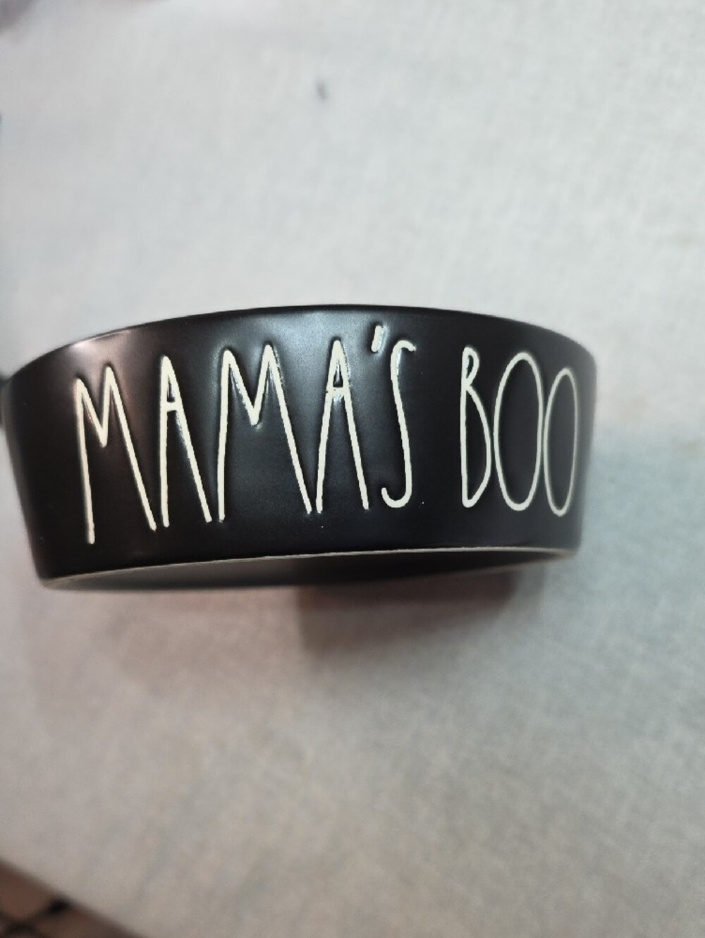 Rae Dunn Black "Mama's Boo" Cat or Dog Bowl - Picture 4 of 4